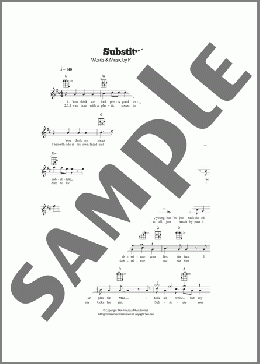 Substitute(The Who) 楽譜 ウクレレ（弾き語り） ダウンロード