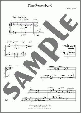 Time Remembered(Bill Evans) 楽譜 ピアノ（ソロ） ダウンロード