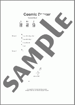 Cosmic Dancer(T Rex/T. Rex) 楽譜 ウクレレ（弾き語り） ダウンロード