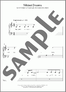 Wildest Dreams(Taylor Swift) 楽譜 ピアノ（ソロ） ダウンロード