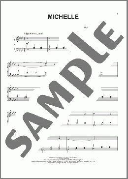 Michelle(The Beatles) 楽譜 ピアノ（ソロ） ダウンロード