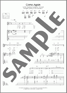 Come Again (as performed by Sting and Edin Karamazov)(Sting) 楽譜 ギター（ソロ） ダウンロード