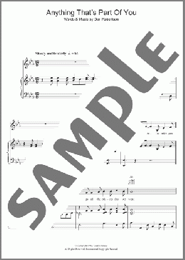 Anything That's Part Of You(Elvis Presley) 楽譜 その他 ダウンロード