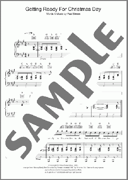 Getting Ready For Christmas Day(Paul Simon) 楽譜 その他 ダウンロード