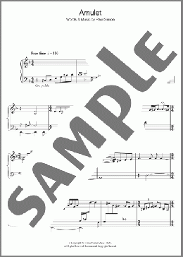 Amulet(Paul Simon) 楽譜 ピアノ（ソロ） ダウンロード