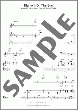 Blame It On The Sun(Stevie Wonder) 楽譜 その他 ダウンロード