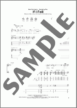 If I Fell(The Beatles) 楽譜 ギター（ソロ） ダウンロード
