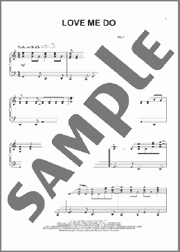 Love Me Do(The Beatles) 楽譜 ピアノ（ソロ） ダウンロード