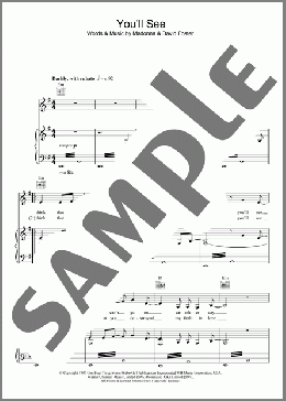 You'll See(Madonna/Susan Boyle) 楽譜 その他 ダウンロード