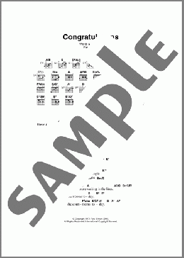 Congratulations(Paul Simon) 楽譜 ギター（コード） ダウンロード