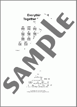 Everything Put Together Falls Apart(Paul Simon) 楽譜 ギター（コード） ダウンロード