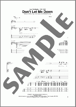 Don't Let Me Down(The Beatles) 楽譜 ギター（ソロ） ダウンロード