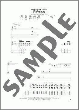 Fifteen(Taylor Swift) 楽譜 ギター（ソロ） ダウンロード