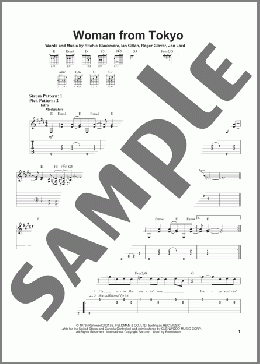 Woman From Tokyo(Deep Purple) 楽譜 ギター（ソロ） ダウンロード