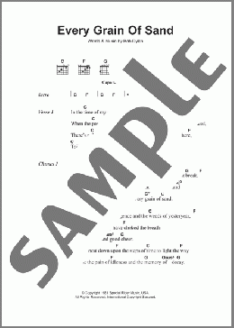 Every Grain Of Sand(Bob Dylan) 楽譜 ギター（コード） ダウンロード