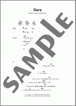 Sara(Bob Dylan) 楽譜 ギター（コード） ダウンロード