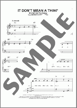 It Don't Mean A Thing (If It Ain't Got That Swing)(Duke Ellington) 楽譜 ピアノ（ソロ） ダウンロード