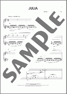 Julia (arr. Phillip Keveren)(The Beatles) 楽譜 ピアノ（ソロ） ダウンロード