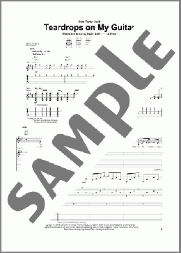 Teardrops On My Guitar(Taylor Swift) 楽譜 ギター（ソロ） ダウンロード
