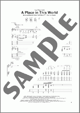 A Place In This World(Taylor Swift) 楽譜 ギター（ソロ） ダウンロード