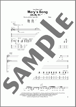 Mary's Song (Oh My My My)(Taylor Swift) 楽譜 ギター（ソロ） ダウンロード