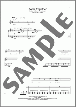 Come Together(The Beatles) 楽譜 ピアノ & ボーカル ダウンロード