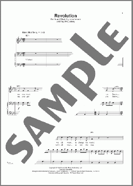Revolution(The Beatles) 楽譜 ピアノ & ボーカル ダウンロード