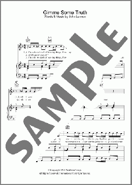 Gimme Some Truth(John Lennon) 楽譜 その他 ダウンロード