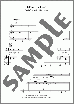 Clean Up Time(John Lennon) 楽譜 その他 ダウンロード