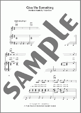 Give Me Something(Yoko Ono) 楽譜 その他 ダウンロード