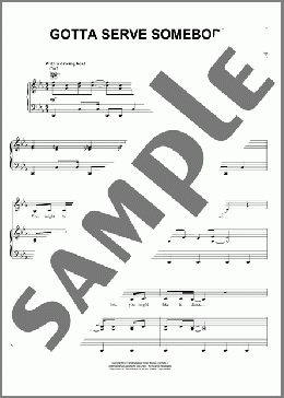 Gotta Serve Somebody(Bob Dylan/Nichole Nordeman) 楽譜 ピアノ & ボーカル & ギター ダウンロード