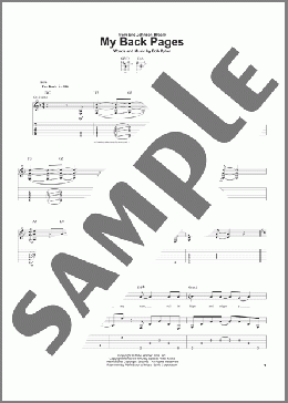 My Back Pages(Bob Dylan/Eric Johnson) 楽譜 ギター（ソロ） ダウンロード