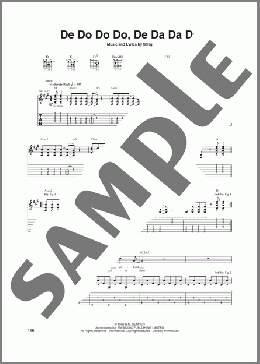 De Do Do Do, De Da Da Da(Sting/The Police) 楽譜 ギター（ソロ） ダウンロード