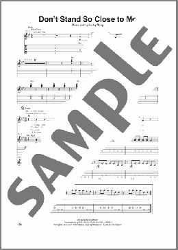 Don't Stand So Close To Me(Sting/The Police) 楽譜 ギター（ソロ） ダウンロード