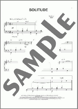 Solitude (arr. Brent Edstrom)(Duke Ellington) 楽譜 ピアノ（ソロ） ダウンロード
