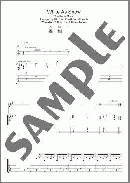 White As Snow(U2) 楽譜 ギター（ソロ） ダウンロード