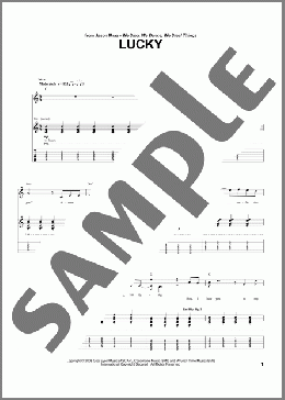 Lucky(Jason Mraz/Colbie Caillat/Jason Mraz & Colbie Caillat) 楽譜 ギター（ソロ） ダウンロード
