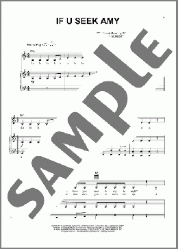 If U Seek Amy(Britney Spears) 楽譜 ピアノ & ボーカル & ギター ダウンロード