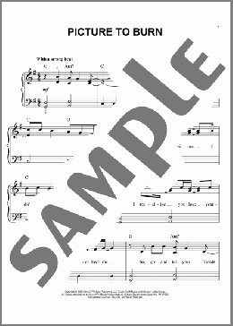 Picture To Burn(Taylor Swift) 楽譜 ピアノ（ソロ） ダウンロード