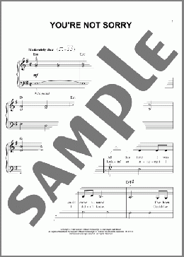 You're Not Sorry(Taylor Swift) 楽譜 ピアノ（ソロ） ダウンロード