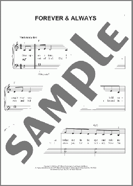 Forever & Always(Taylor Swift) 楽譜 ピアノ（ソロ） ダウンロード