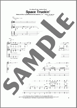 Space Truckin'(Deep Purple) 楽譜 ギター（ソロ） ダウンロード