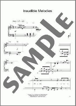 Inaudible Melodies(Jack Johnson) 楽譜 ピアノ（ソロ） ダウンロード