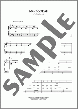Mudfootball (For Moe Lerner)(Jack Johnson) 楽譜 ピアノ（ソロ） ダウンロード