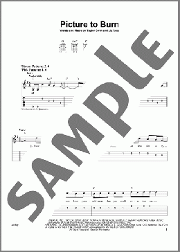 Picture To Burn(Taylor Swift) 楽譜 ギター（ソロ） ダウンロード
