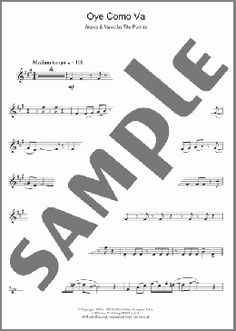 Oye Como Va(Santana) 楽譜 その他 ダウンロード