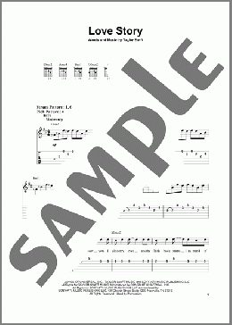 Love Story(Taylor Swift) 楽譜 ギター（ソロ） ダウンロード