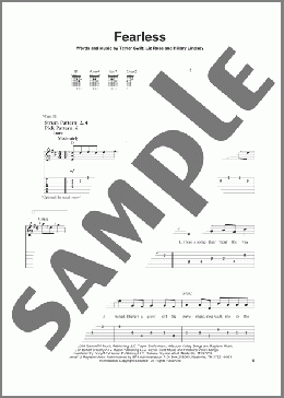 Fearless(Taylor Swift) 楽譜 ギター（ソロ） ダウンロード