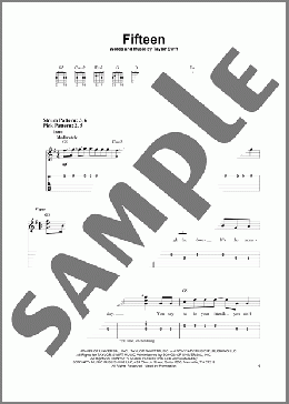 Fifteen(Taylor Swift) 楽譜 ギター（ソロ） ダウンロード
