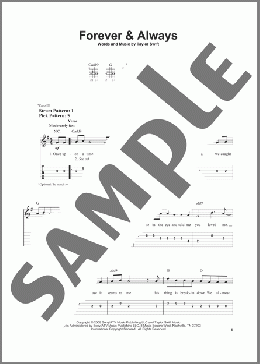 Forever & Always(Taylor Swift) 楽譜 ギター（ソロ） ダウンロード